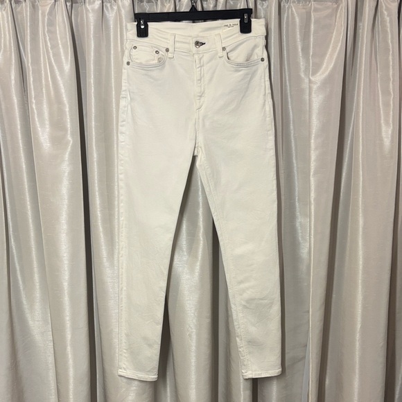 Rag & Bone white jeans, high rise ankle skinny, size 28, stretchy, made in USA! - Picture 1 of 12